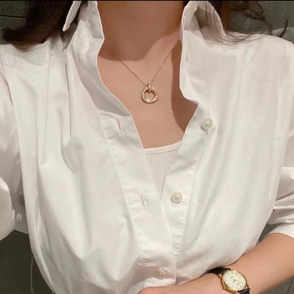 [sparkle Jewelery]TRINITY MEDIUM  DIAMONDS NECKLACE