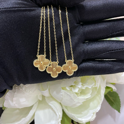 [sparkle Jewelry ]CLOVER 15MM LASER NECKLACE