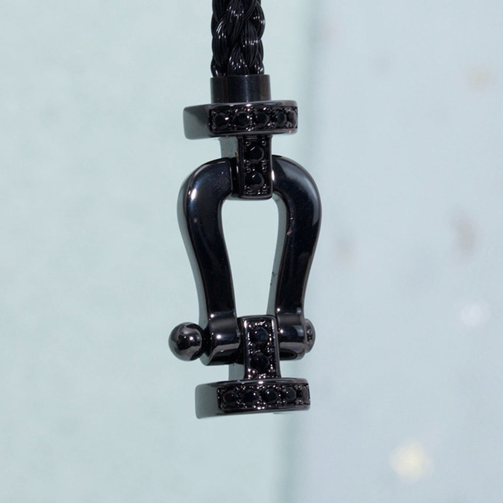 [sparkle Jewelry ]FORCE LARGE SERIES HORSESHOE BLACK SAMURAI BRACELET