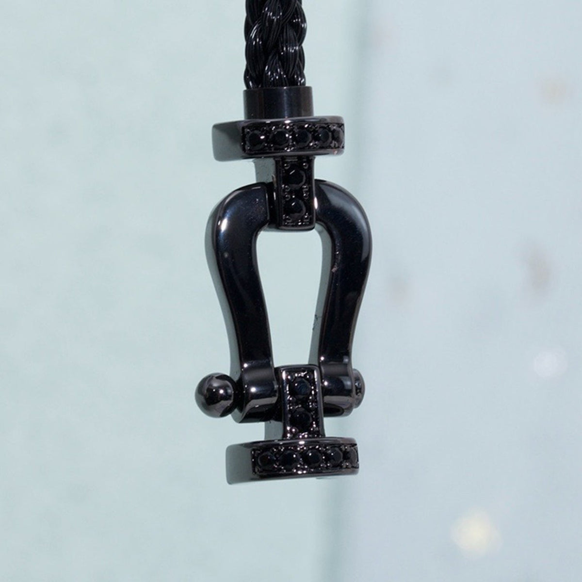 [sparkle Jewelry ]FORCE LARGE SERIES HORSESHOE BLACK SAMURAI BRACELET