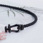 [sparkle Jewelry ]FORCE LARGE SERIES HORSESHOE BLACK SAMURAI BRACELET