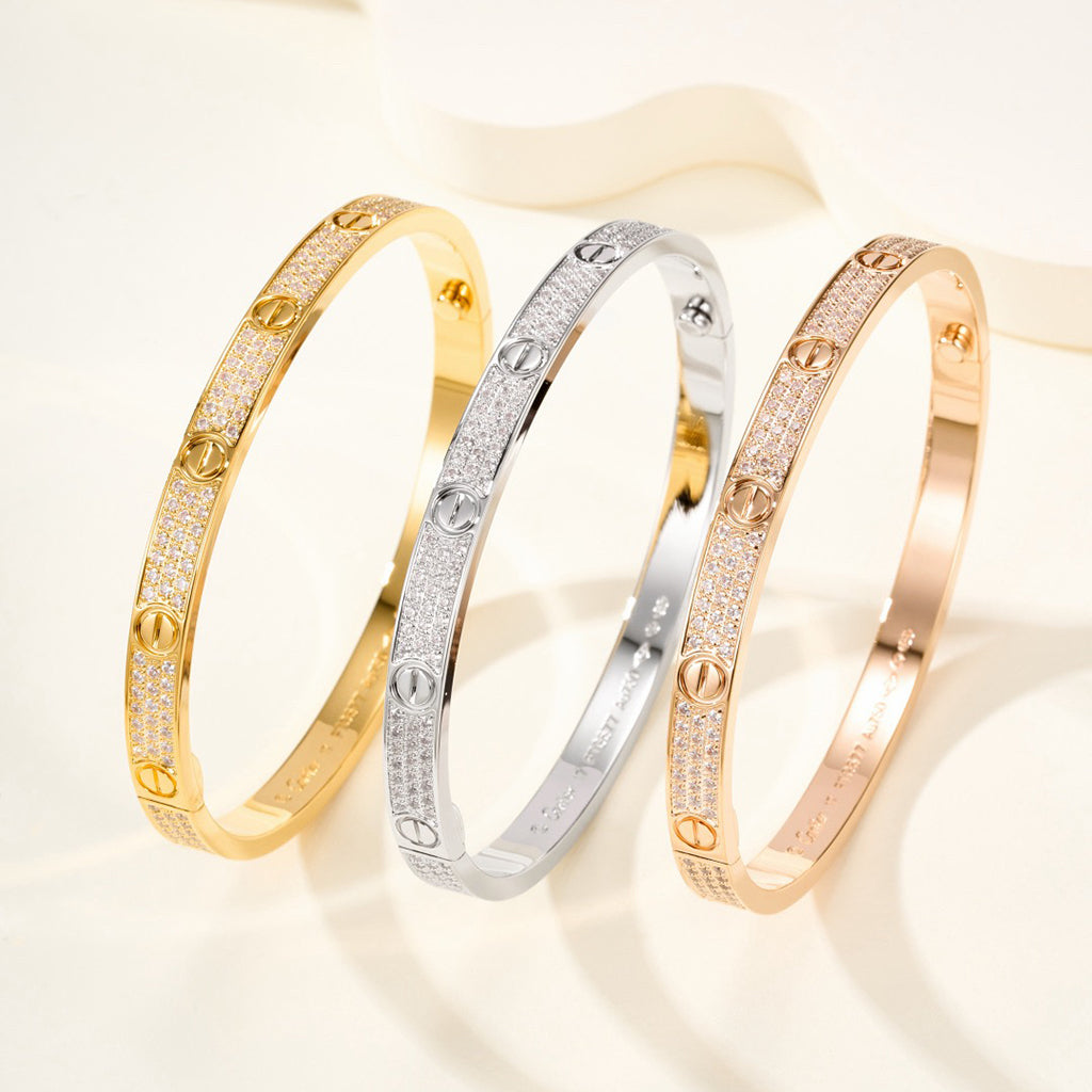 [sparkle Jewelery]LOVE BRACELET 4.8MM DIAMOND-PAVED