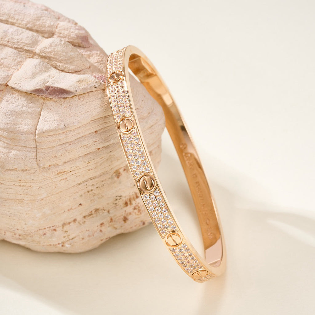 [sparkle Jewelery]LOVE BRACELET 4.8MM DIAMOND-PAVED