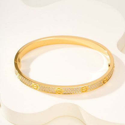 [sparkle Jewelery]LOVE BRACELET 4.8MM DIAMOND-PAVED