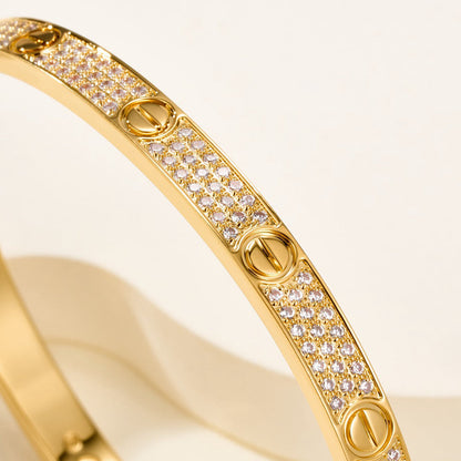 [sparkle Jewelery]LOVE BRACELET 4.8MM DIAMOND-PAVED