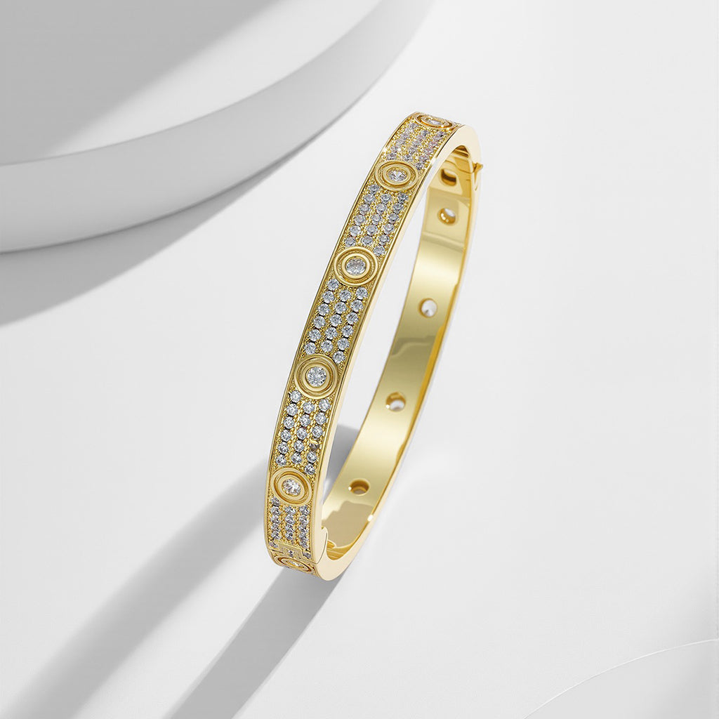 [sparkle Jewelery]LOVE BRACELET 6.1MM DIAMOND-PAVED 10 BIG DIAMONDS