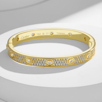 [sparkle Jewelery]LOVE BRACELET 6.1MM DIAMOND-PAVED 10 BIG DIAMONDS