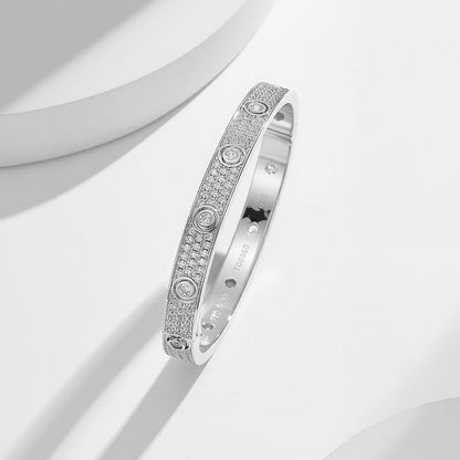 [sparkle Jewelery]LOVE BRACELET 6.1MM DIAMOND-PAVED 10 BIG DIAMONDS