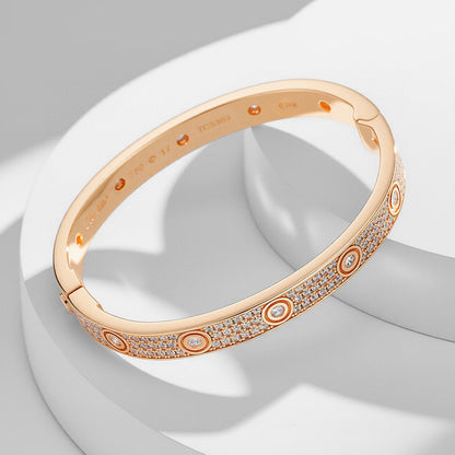 [sparkle Jewelery]LOVE BRACELET 6.1MM DIAMOND-PAVED 10 BIG DIAMONDS