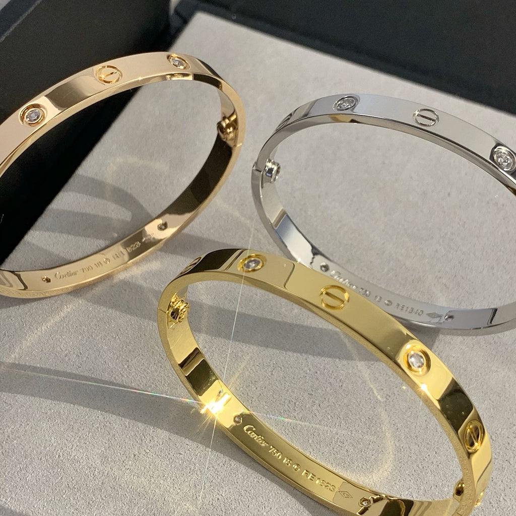[sparkle Jewelery]LOVE BRACELET 6.1MM 4 DIAMONDS