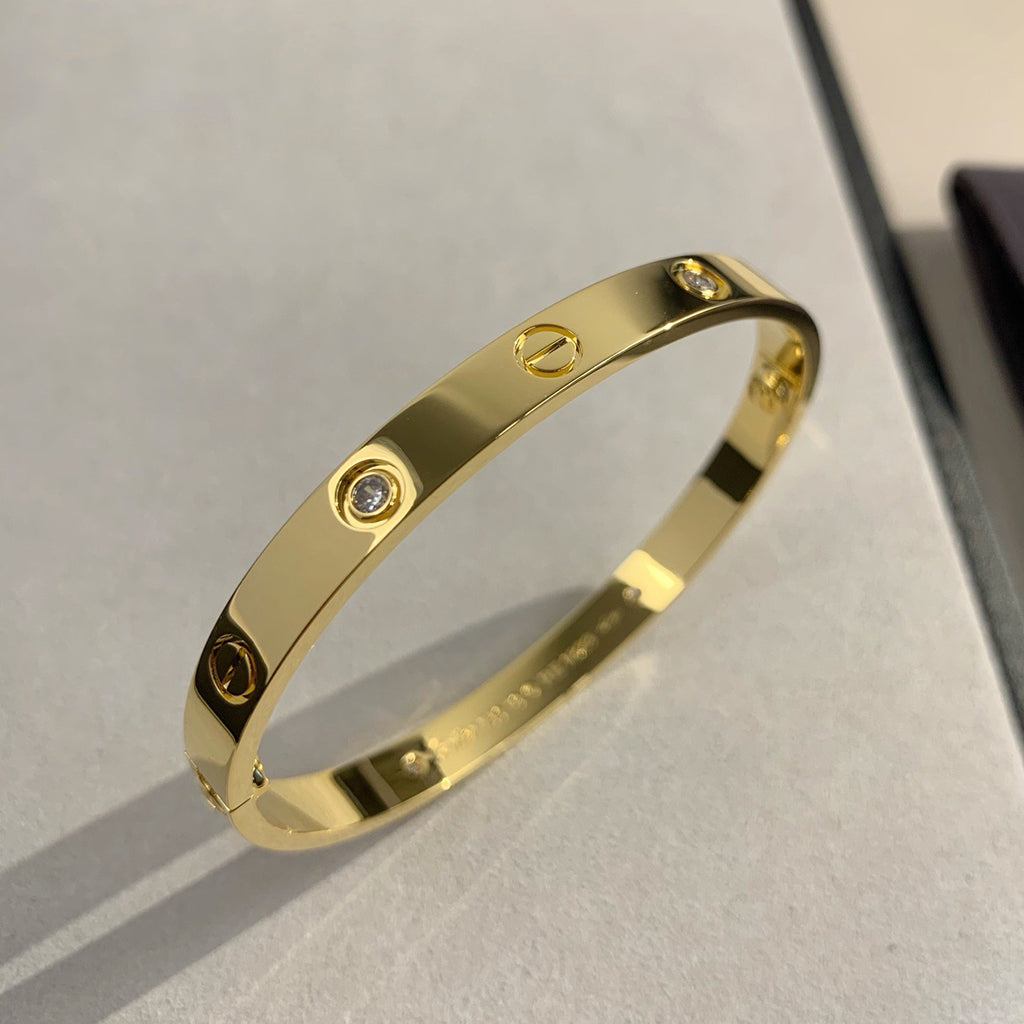 [sparkle Jewelery]LOVE BRACELET 6.1MM 4 DIAMONDS