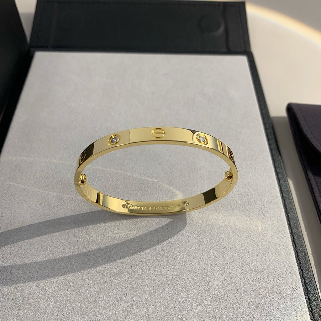 [sparkle Jewelery]LOVE BRACELET 6.1MM 4 DIAMONDS