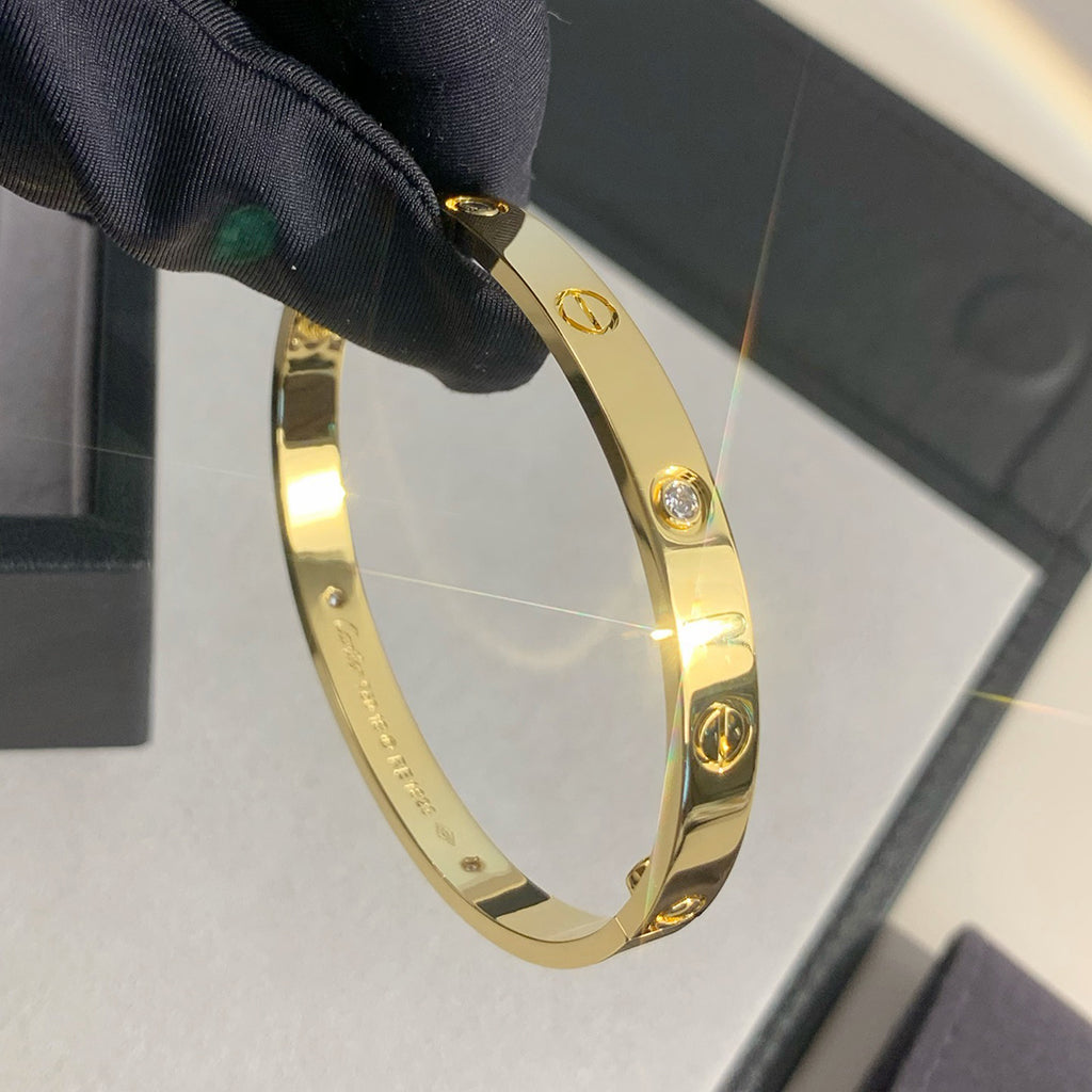 [sparkle Jewelery]LOVE BRACELET 6.1MM 4 DIAMONDS