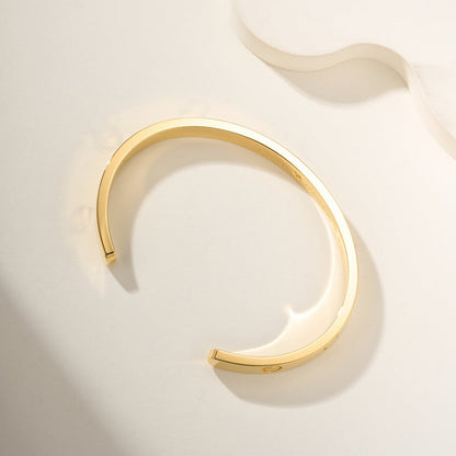 [sparkle Jewelery]LOVE BRACELET 6.1MM 1 DIAMOND OPEN CUFF