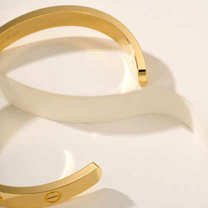 [sparkle Jewelery]LOVE BRACELET 6.1MM 1 DIAMOND OPEN CUFF