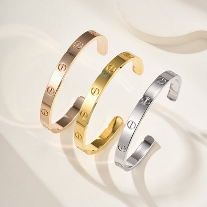 [sparkle] LOVE BRACELET 6.1MM OPEN CUFF