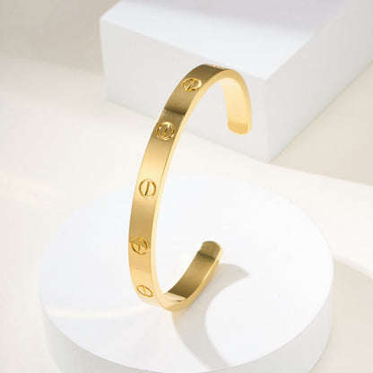 [sparkle] LOVE BRACELET 6.1MM OPEN CUFF