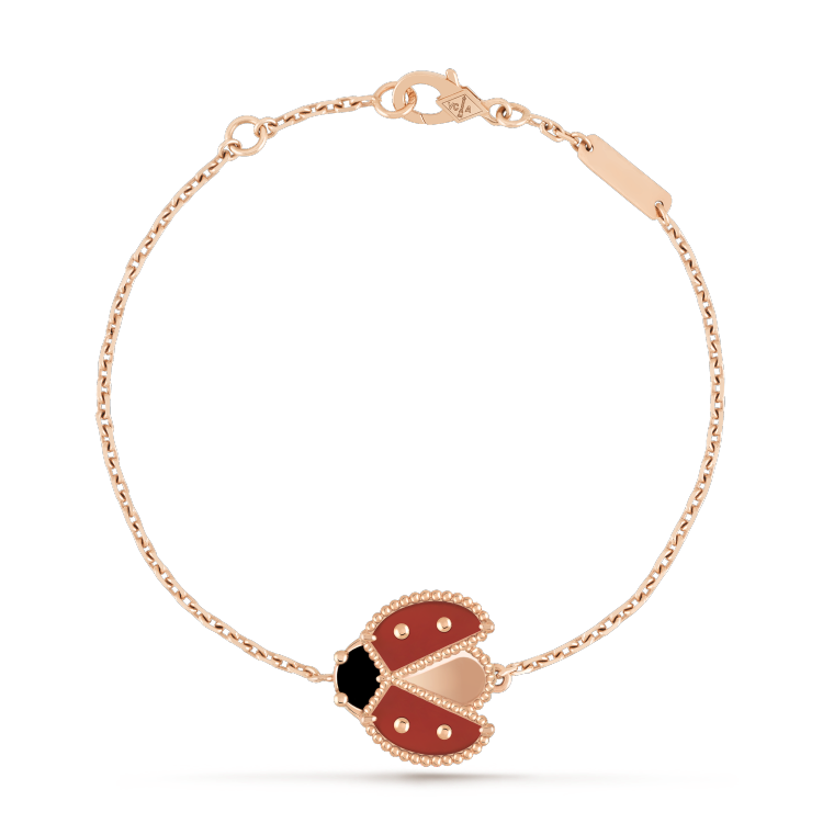 [sparkle Jewelry ]LUCKY SPRING 1 MOTIF PINK GOLD BRACELET