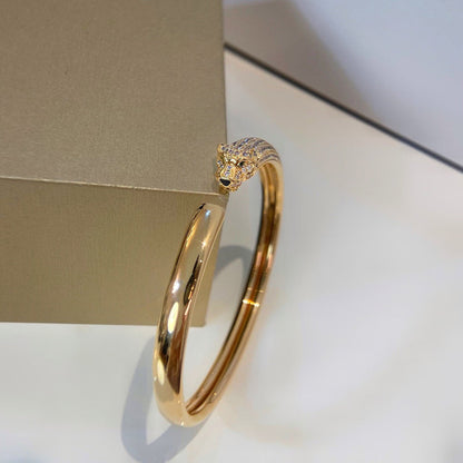 [sparkle Jewelery]PANTHERE HALF DIAMOND OPEN BRACELET