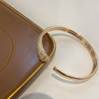 [sparkle Jewelery]PANTHERE HALF DIAMOND OPEN BRACELET