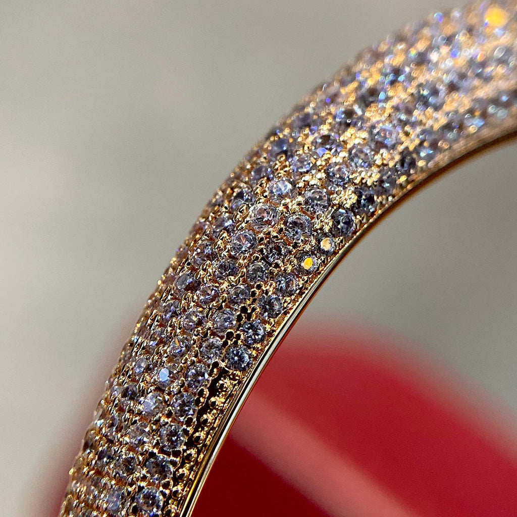 [sparkle Jewelery]PANTHERE HALF DIAMOND OPEN BRACELET