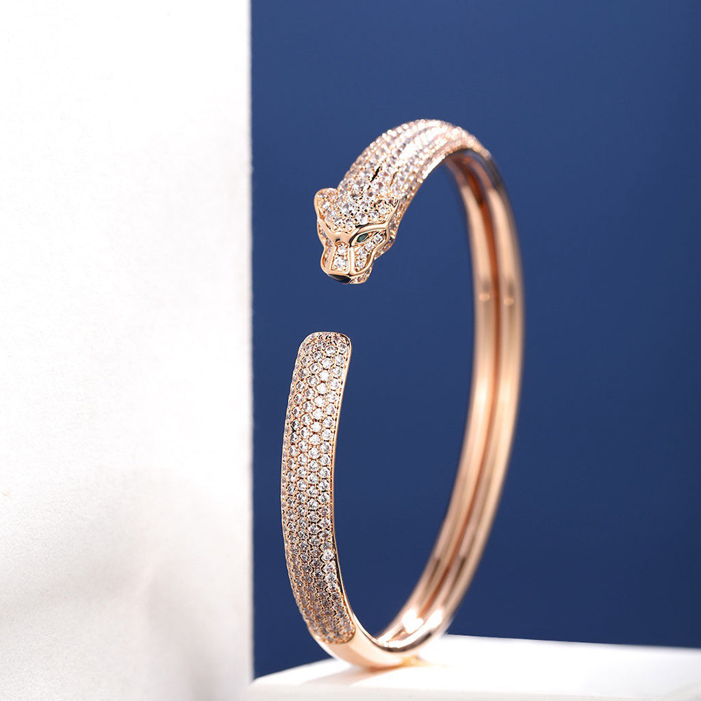 [sparkle Jewelery]PANTHERE FULL DIAMOND OPEN BRACELET