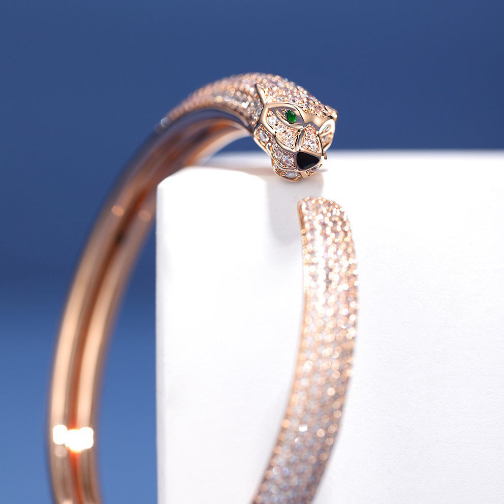 [sparkle Jewelery]PANTHERE FULL DIAMOND OPEN BRACELET