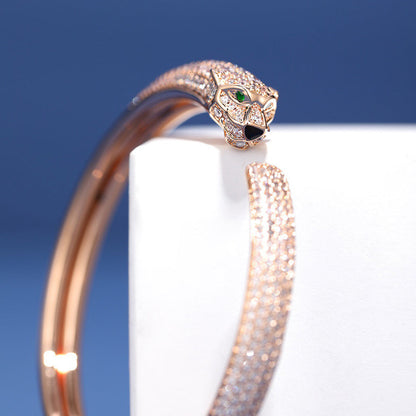 [sparkle Jewelery]PANTHERE FULL DIAMOND OPEN BRACELET