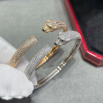 [sparkle Jewelery]PANTHERE FULL DIAMOND OPEN BRACELET