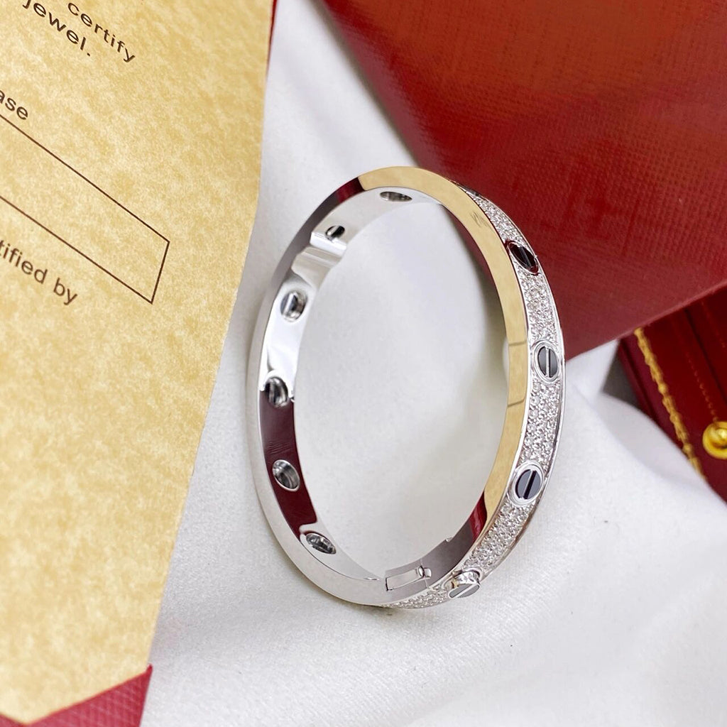 [sparkle Jewelery]LOVE BRACELET 6.1MM DIAMOND-PAVED CERAMIC