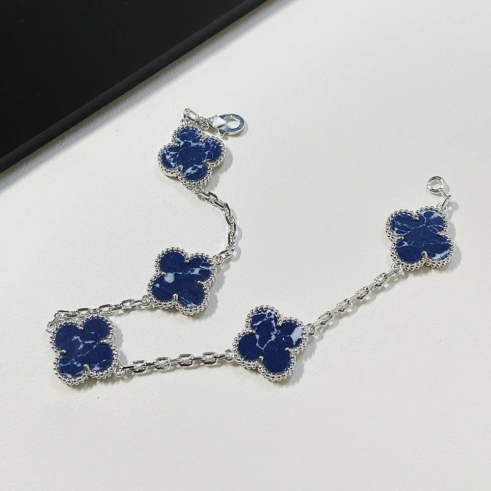 [sparkle Jewelry ]CLOVER 5 MOTIF PIETERSITE BRACELET COLLECTION