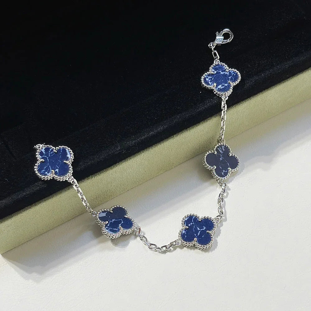 [sparkle Jewelry ]CLOVER 5 MOTIF PIETERSITE BRACELET COLLECTION