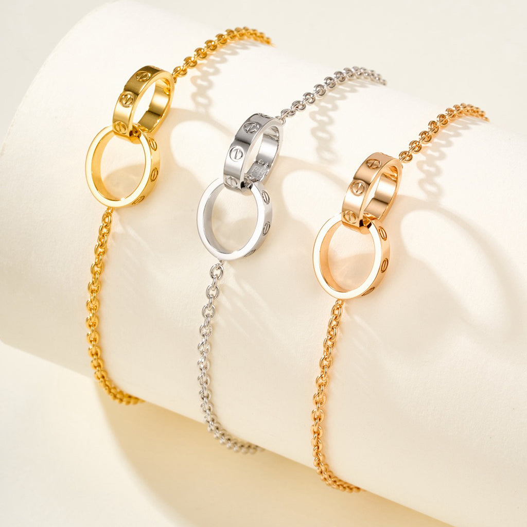 [sparkle] LOVE BRACELET DOUBLE RING