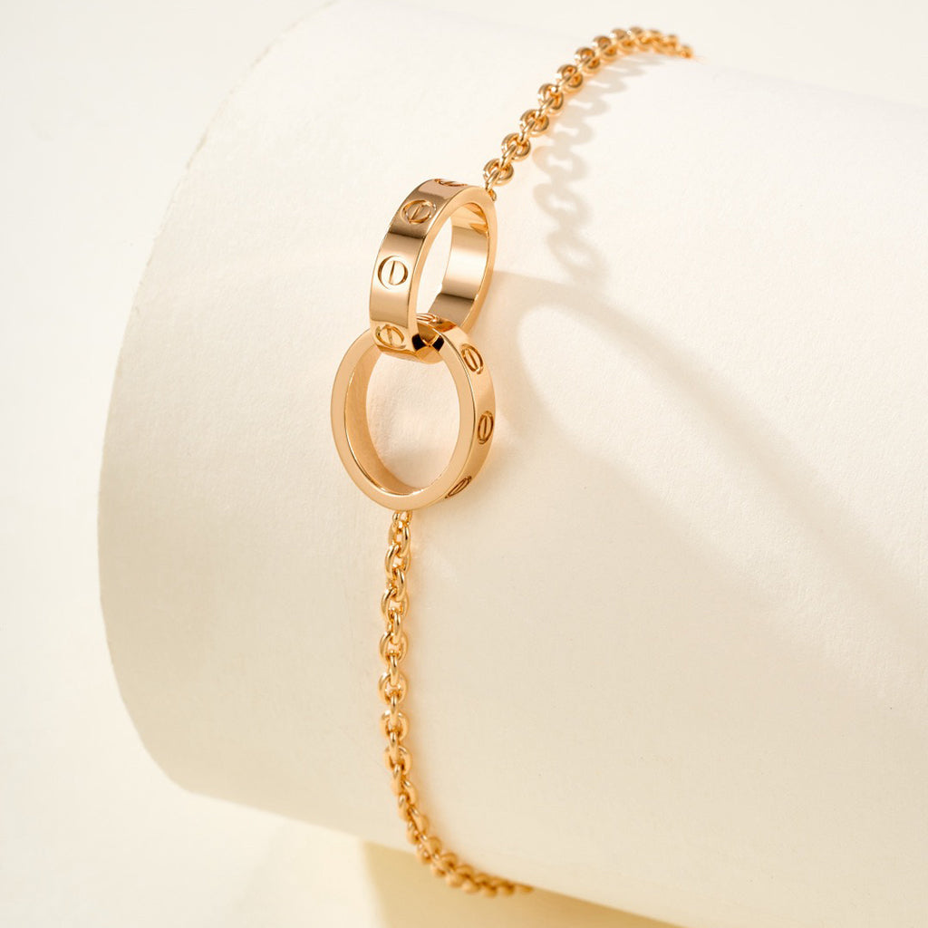 [sparkle] LOVE BRACELET DOUBLE RING