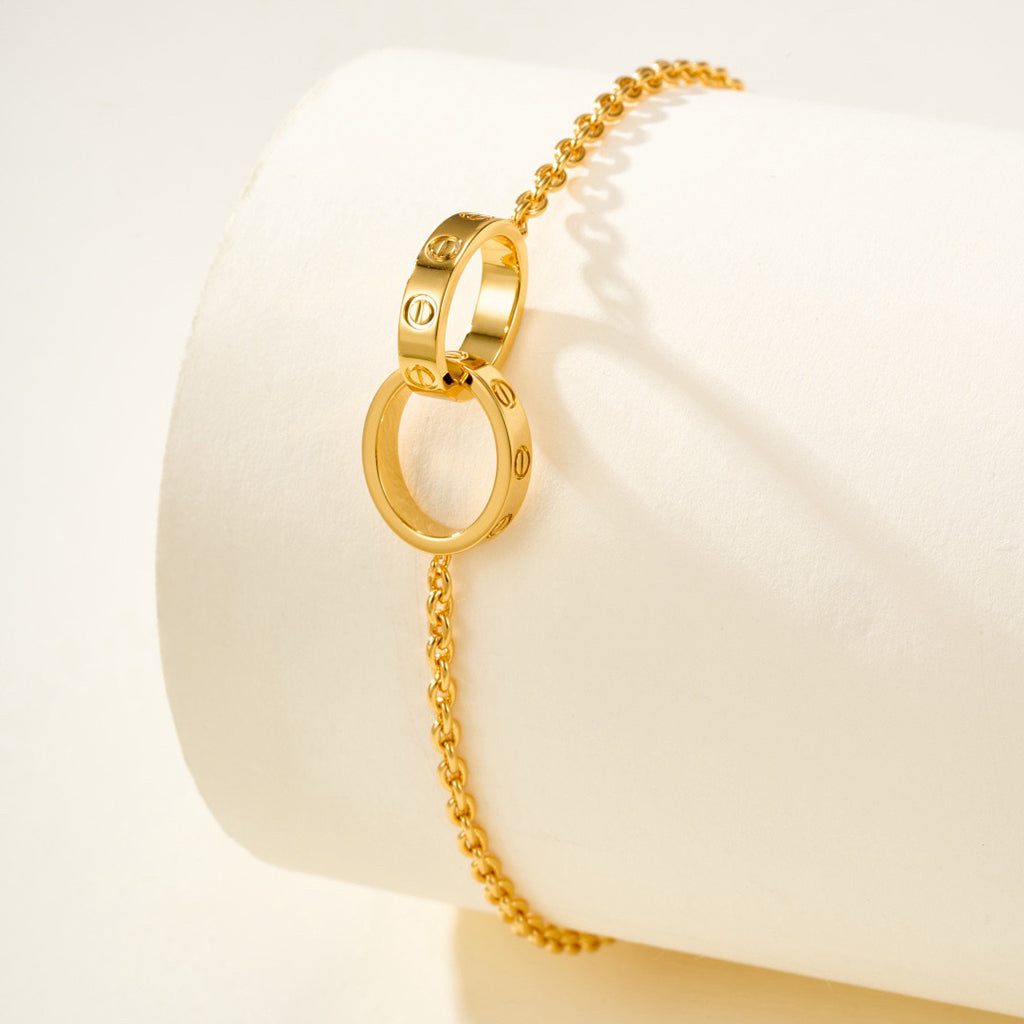 [sparkle] LOVE BRACELET DOUBLE RING