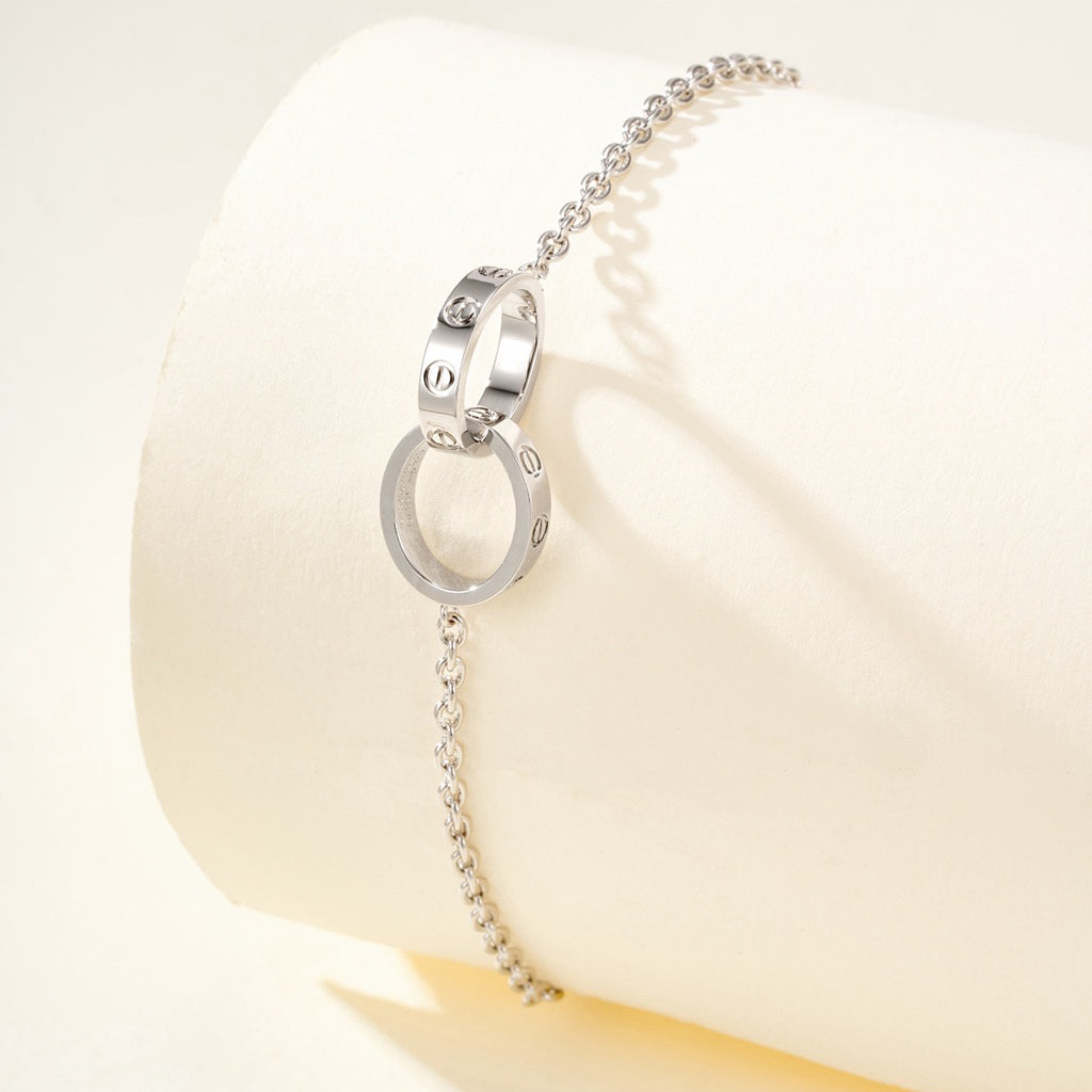 [sparkle] LOVE BRACELET DOUBLE RING
