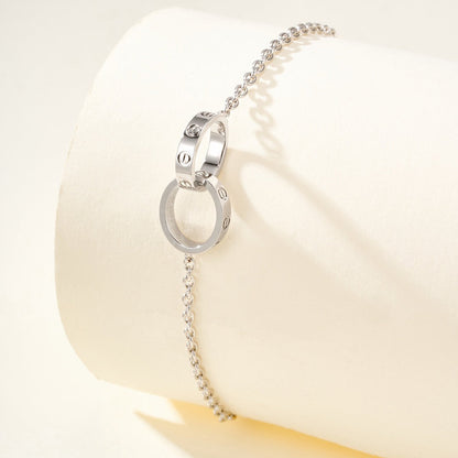 [sparkle] LOVE BRACELET DOUBLE RING