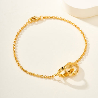 [sparkle] LOVE BRACELET DOUBLE RING