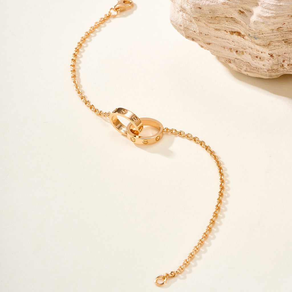 [sparkle] LOVE BRACELET DOUBLE RING