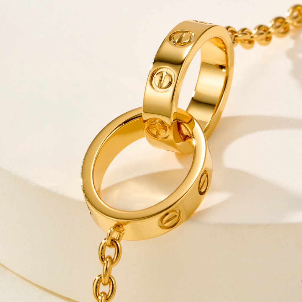 [sparkle] LOVE BRACELET DOUBLE RING