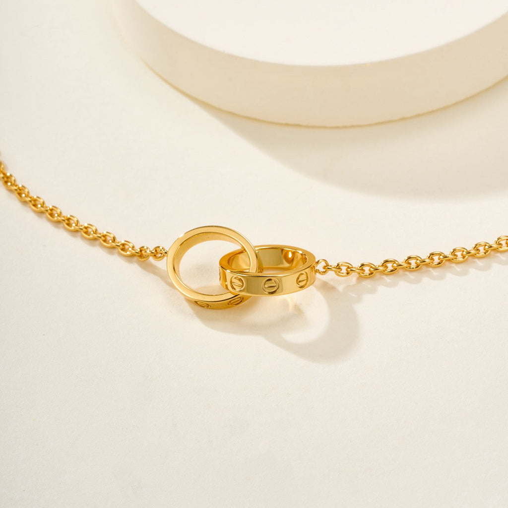 [sparkle] LOVE BRACELET DOUBLE RING