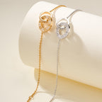 [sparkle Jewelery]LOVE DOUBLE RING FULL DIAMOND BRACELET