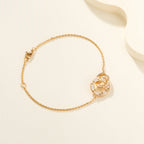 [sparkle Jewelery]LOVE DOUBLE RING FULL DIAMOND BRACELET