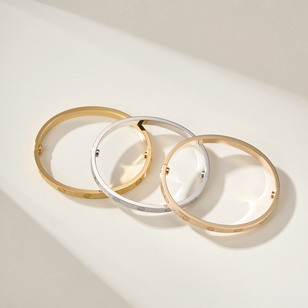 [sparkle Jewelery]LOVE BRACELET 6.1MM BRUSHED
