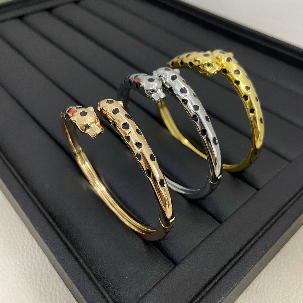 [sparkle Jewelery]PANTHERE DOUBLE HEADED OPEN BRACELET