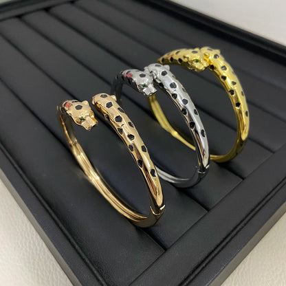 [sparkle Jewelery]PANTHERE DOUBLE HEADED OPEN BRACELET