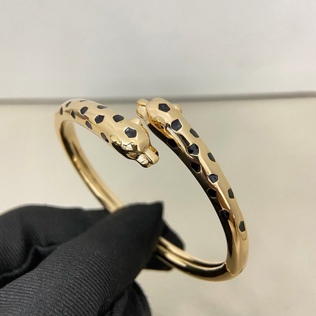 [sparkle Jewelery]PANTHERE DOUBLE HEADED OPEN BRACELET