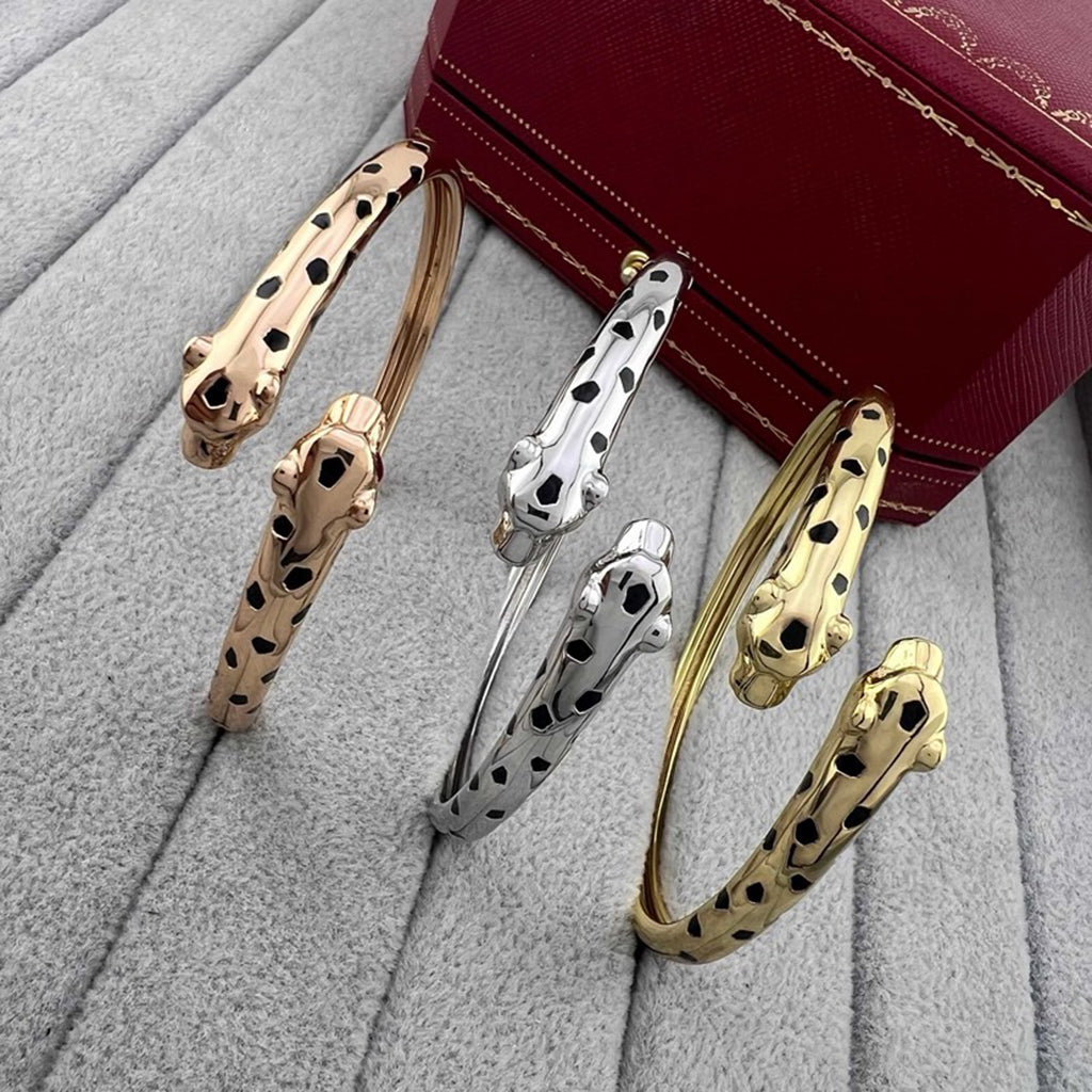 [sparkle Jewelery]PANTHERE DOUBLE HEADED OPEN BRACELET