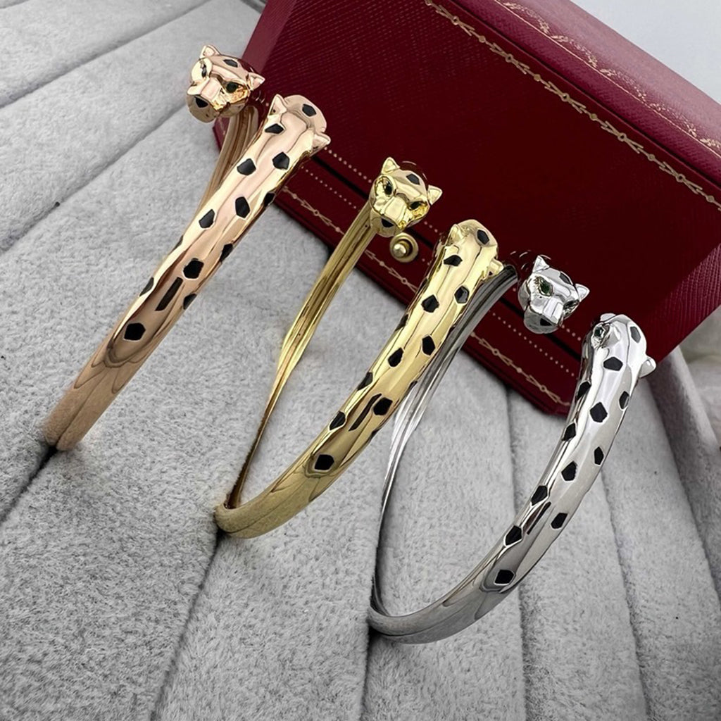 [sparkle Jewelery]PANTHERE DOUBLE HEADED OPEN BRACELET