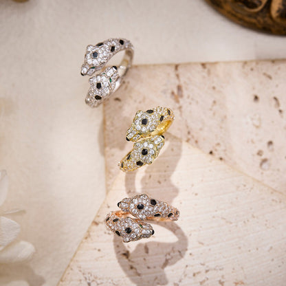 [sparkle Jewelery]PANTHERE DOUBLE HEADED FULL DIAMOND  RING